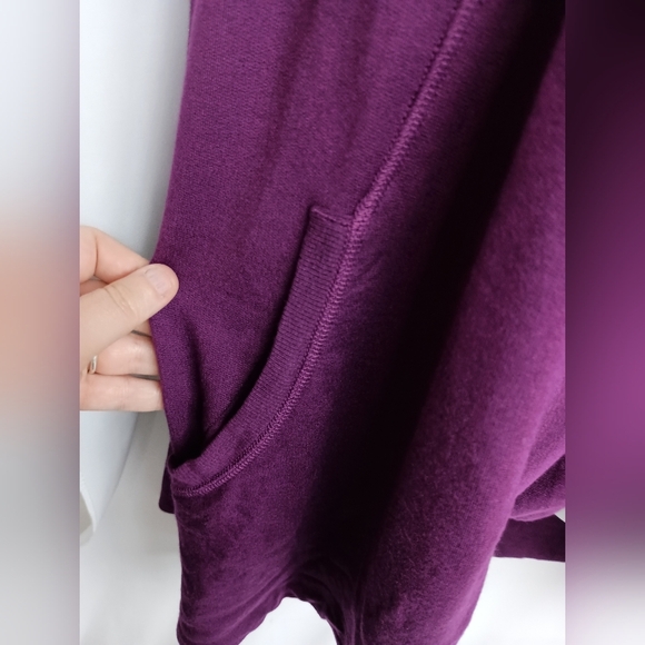 NWT ATHLETA Pranayama Purple Draped Cardigan Duster Sweater (#270) - Picture 3 of 10